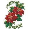 Bead Embroidery - Partial Printed 9CT Xmas Flower(39x39 CM)
