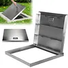 [US Local Warehouse] Stainless Steel Manhole Cover 26.97x23.62in Access Hatch Door with Handle Septic Tank Lid for Cellars Basement Patio Yard Window Well