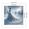 Snow Dress Girl-11CT Stamped Cross Stitch 45*45cm