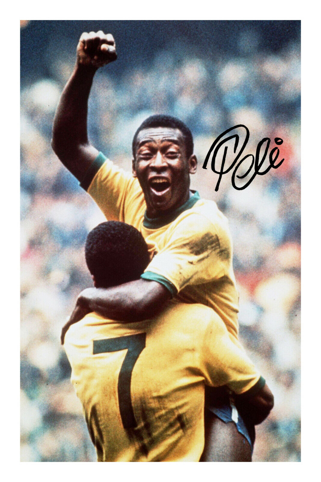 Pele Signed A4 Photo Poster painting Print Autograph Football Brazil World Cup