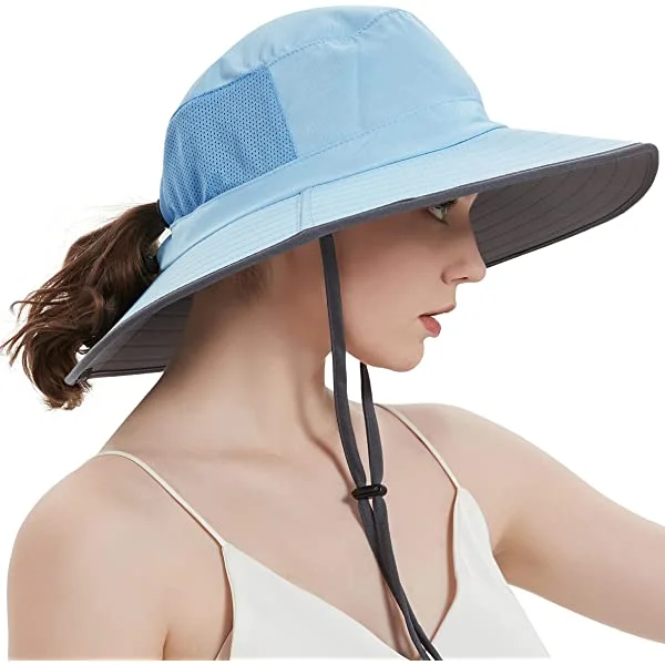 TIENDAHAT Sun Hat for Men/Women, Waterproof Wide Brim Bucket Hat Foldable Boonie Hat for Fishing Hiking Garden Safari Beach UPF 50/Waterproof