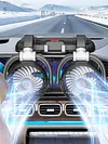 Car Fan 360 Adjustable 2 Head Air Fan Auto Electric Fan USB