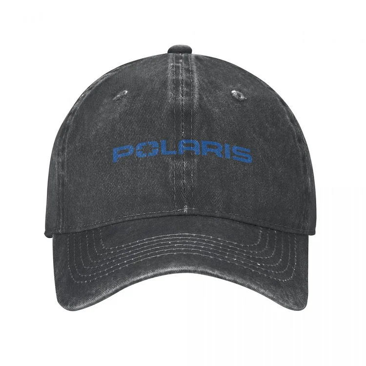 PolarisLogo Trucker Hat StuffDistressed Denim Washed Headwear For Unisex Adjustable