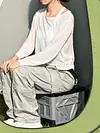 Folding Collapsible Toilet for Adults & Kids Emergency Toilet with Lid & Reusable for Camping Travel Outdoor Car RV & Emergency Use