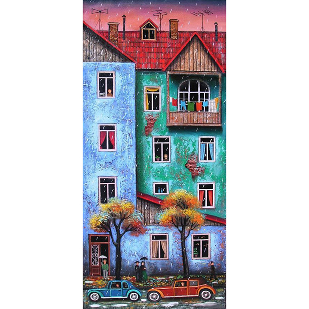 

40*80CM - House - Round Drill Diamond Painting, 501 Original