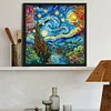 Diamond Painting-DIY Full Round Drill Stained Glass Art Star Night
