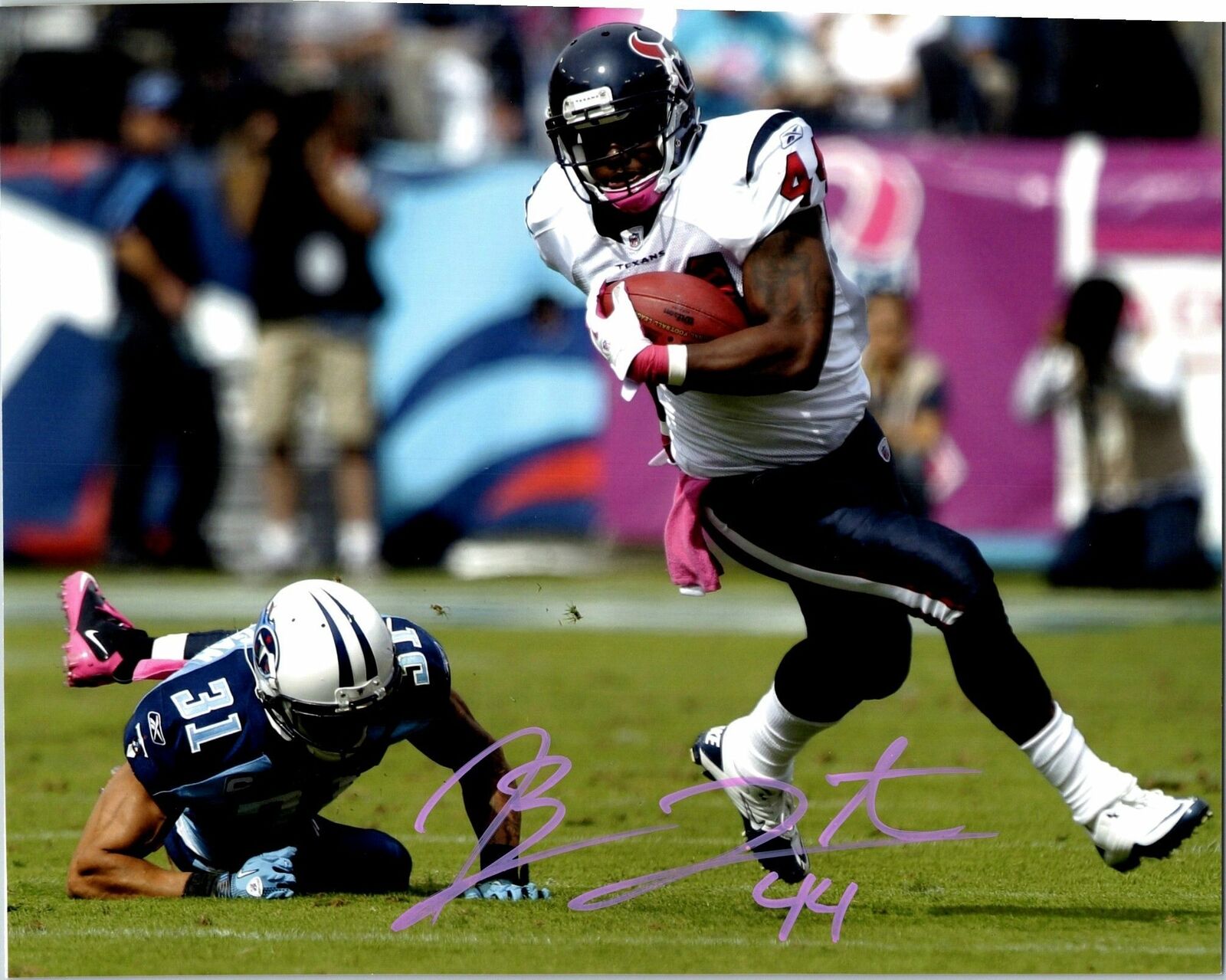 Ben Tate Signed 8x10 Photo Poster painting Houson Texans Autographed NFL AWM COA b