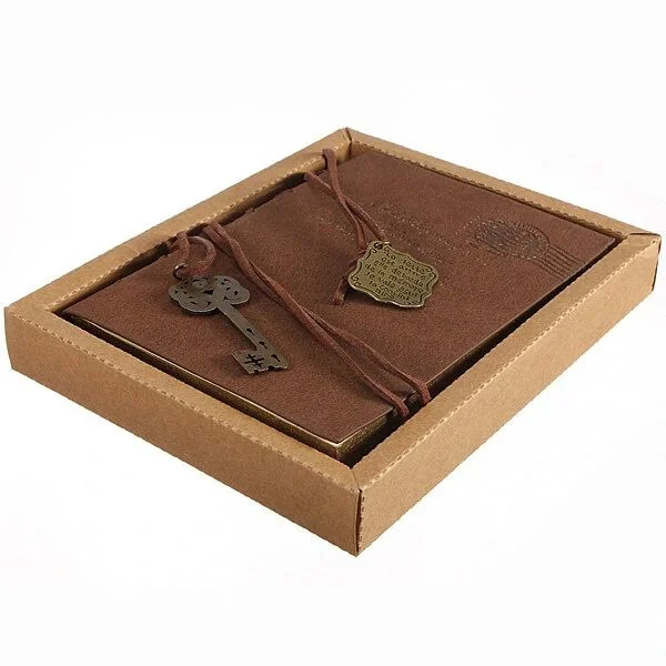 Retro Leather Classic String Key Blank Diary Journal Notebook-Himinee.com