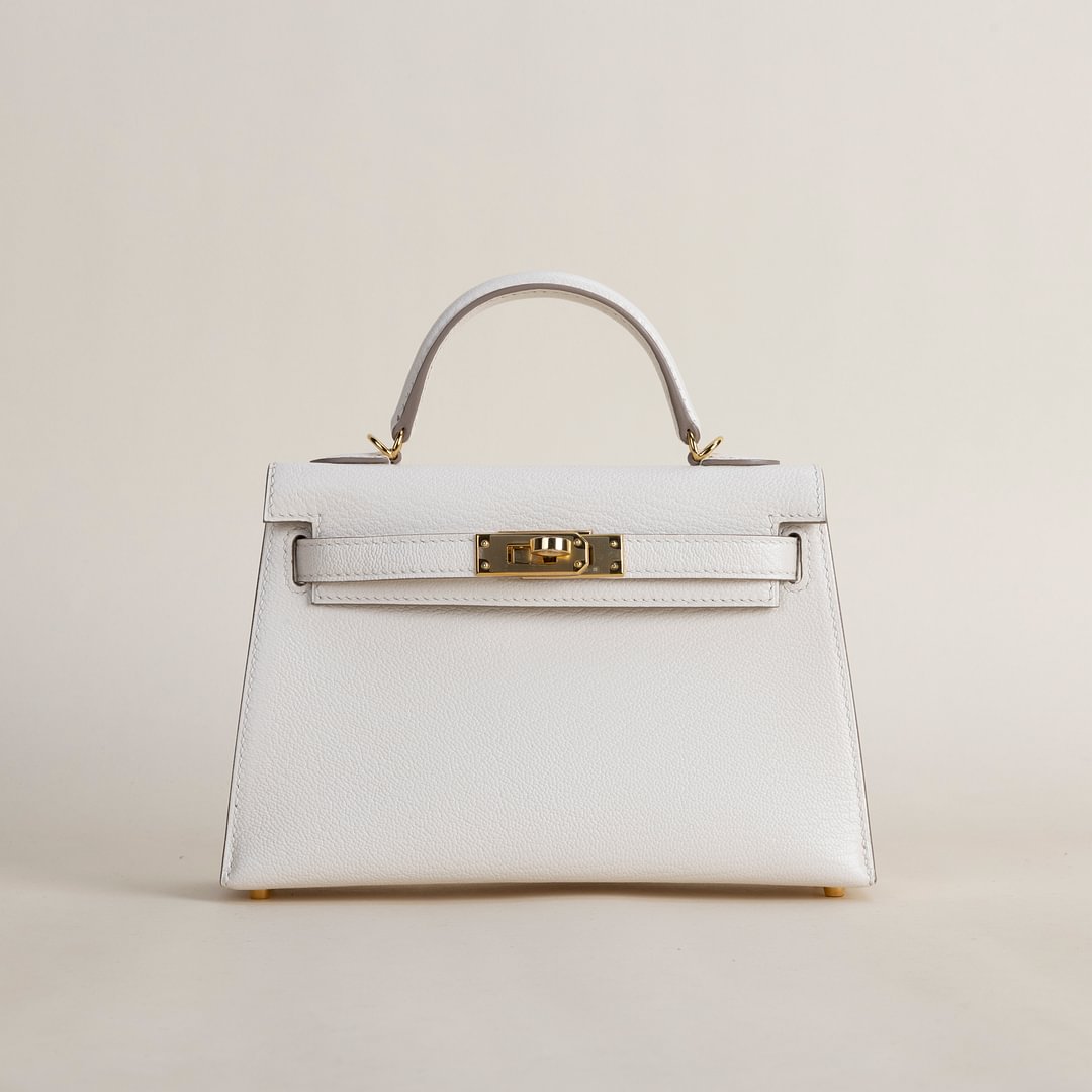 Mini Kelly II Chevre 10 Craie  GHW