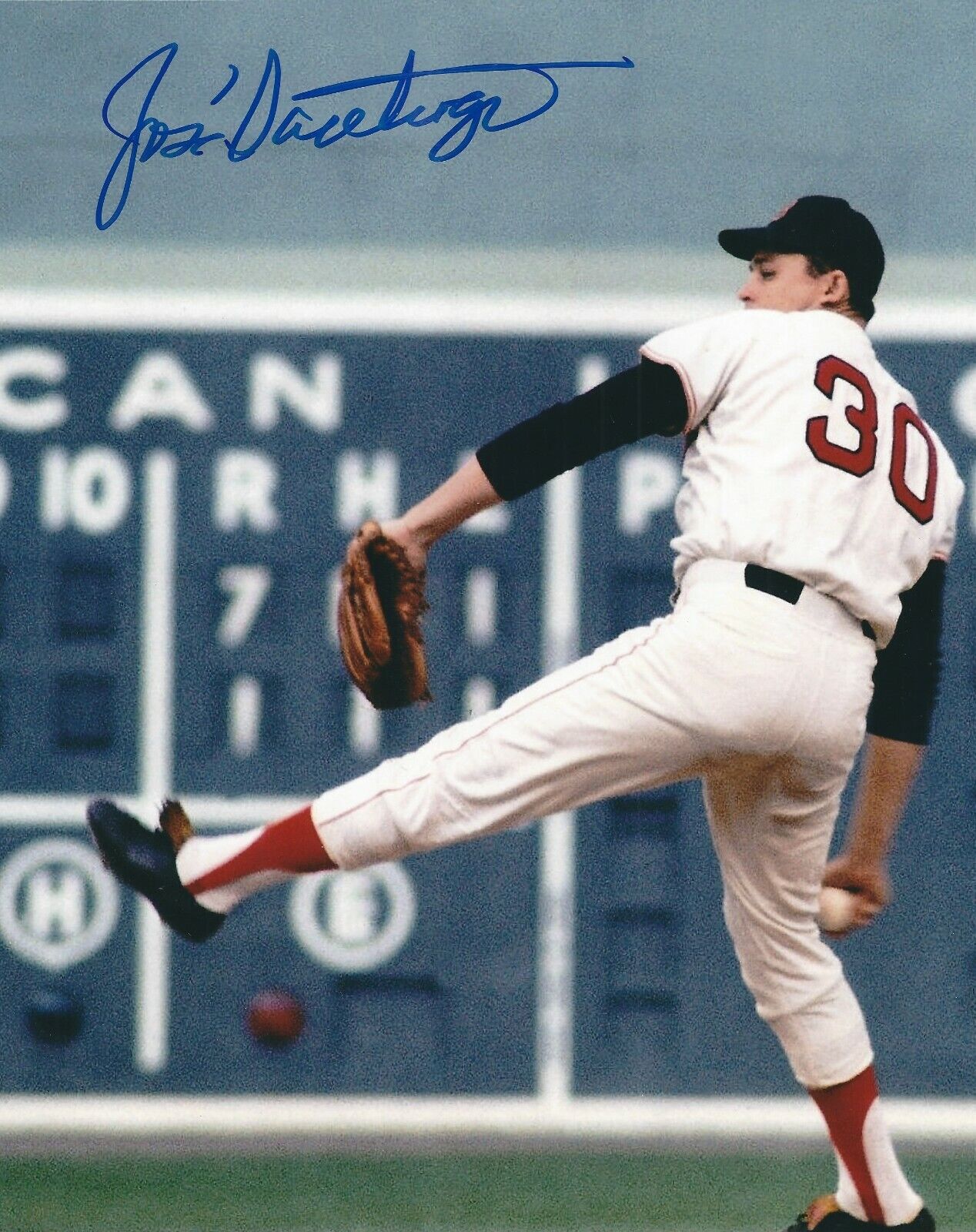 Autographed 8X10 JOSE SANTIAGO Boston Red Sox Photo Poster painting - w/COA