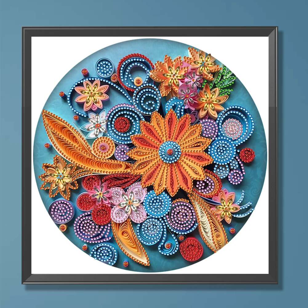 Diamond Painting - Partial Special Shaped Drill - Flower(Canvas|30*30cm)