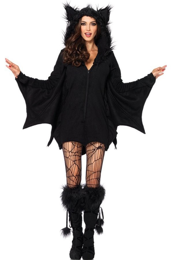 Classic Black Women's Bat Halloween Costume-elleschic