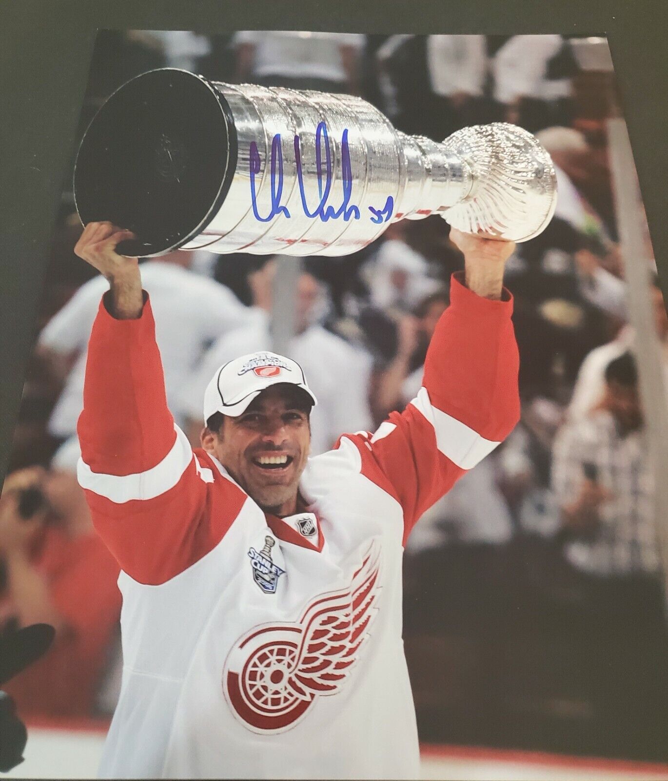 Autographed CHRIS CHELIOS Detroit Red Wings 11X14 Photo Poster painting - w/COA