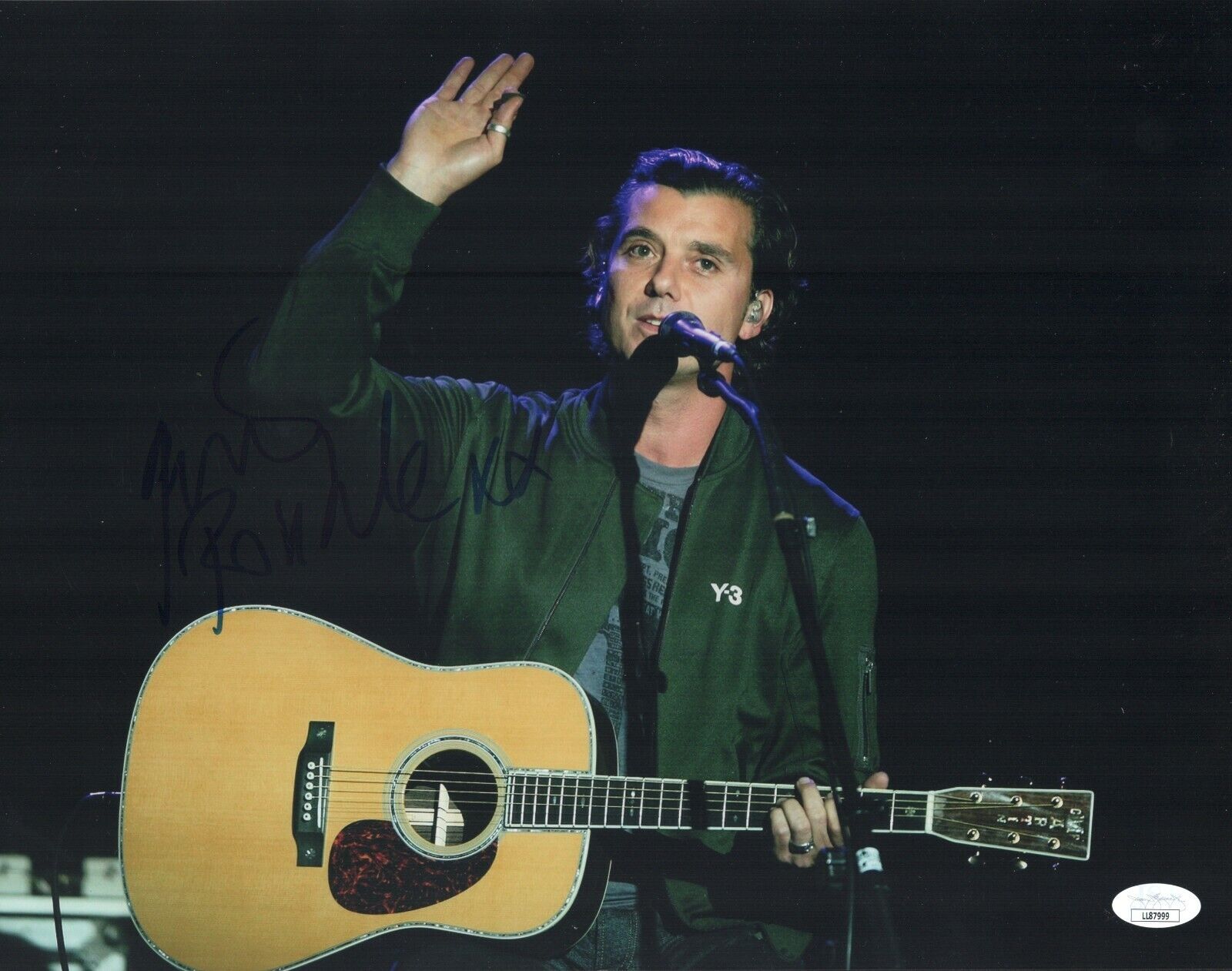 GAVIN ROSSDALE Signed BUSH LIVE IN CONCERT large 11x14 Photo Poster painting with JSA COA