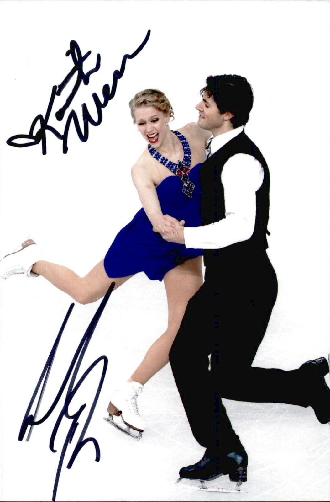 Kaitlyn Weaver Andrew Poje SIGNED 4x6 Photo Poster painting Figure Skating OLYMPICS SOCHI #3