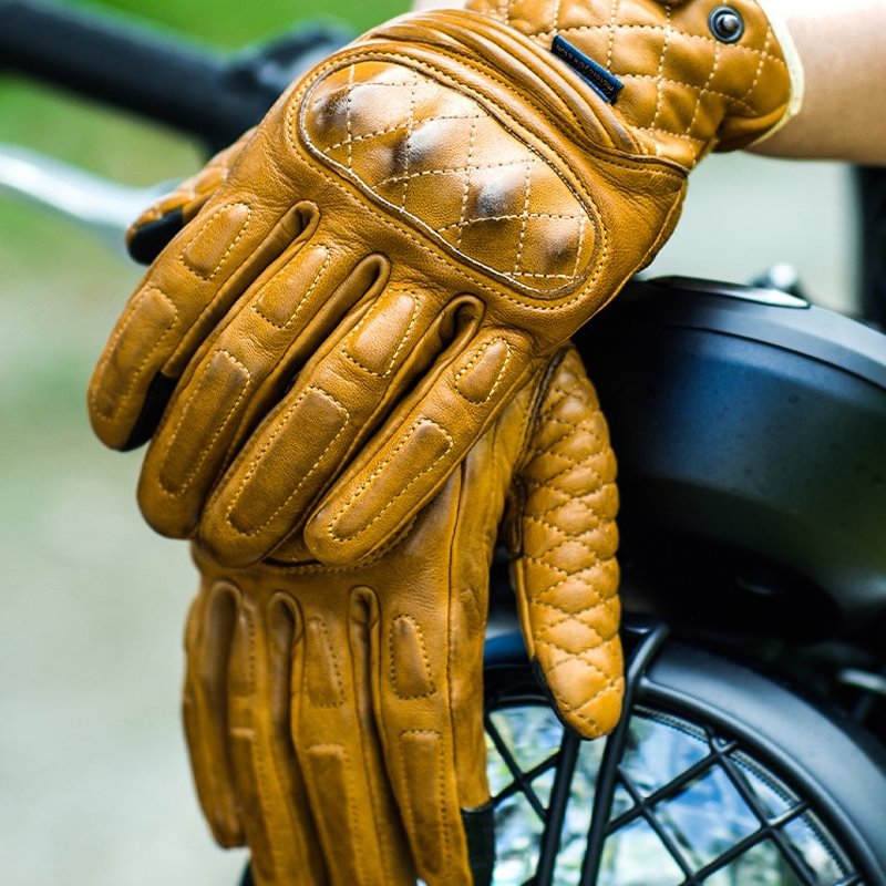 American Motorcycle Retro Harley Leather Anti-fall Gloves