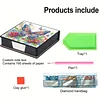 5D Butterfly DIY PU Diamond Painting Notecard Box with 160 Sheets Paper Holder