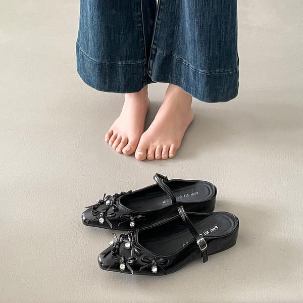 Butterfly-Knot Cover Toe Shoes Increased Internal Woman's Slippers Platform Female Mule Glitter Slides 2025 Mules Jelly Crystal