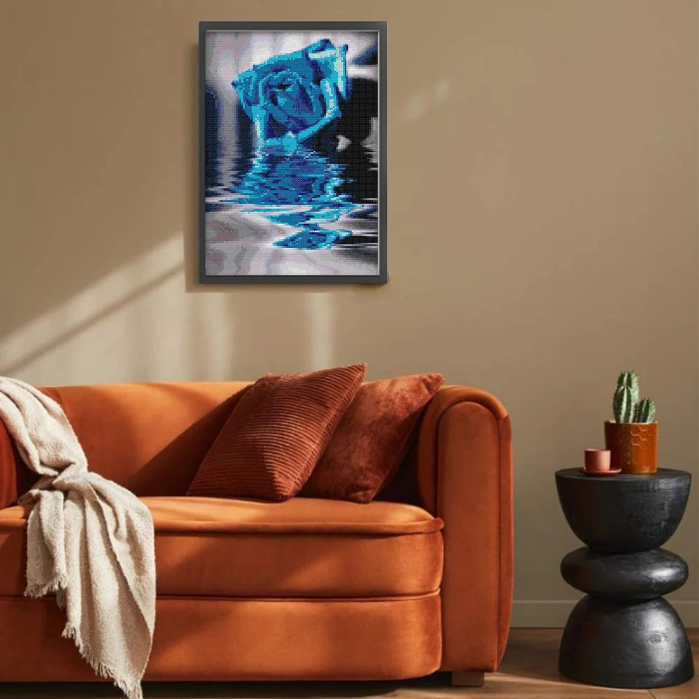 9CT Full Stamped Cross Stitch Bead Embroidery- Rose(Canvas|30*42CM)