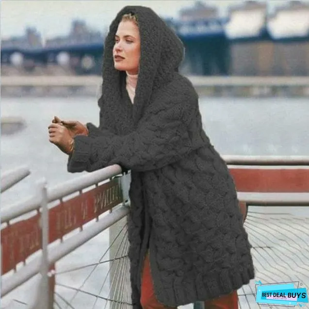 Elegant Solid Knitted Cardigan