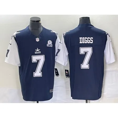 Men's Dallas Cowboys #7 Trevon Diggs Navy 2023 F.U.S.E. With 1960 Patch Vapor Limited Stitched Football Jersey V9G0