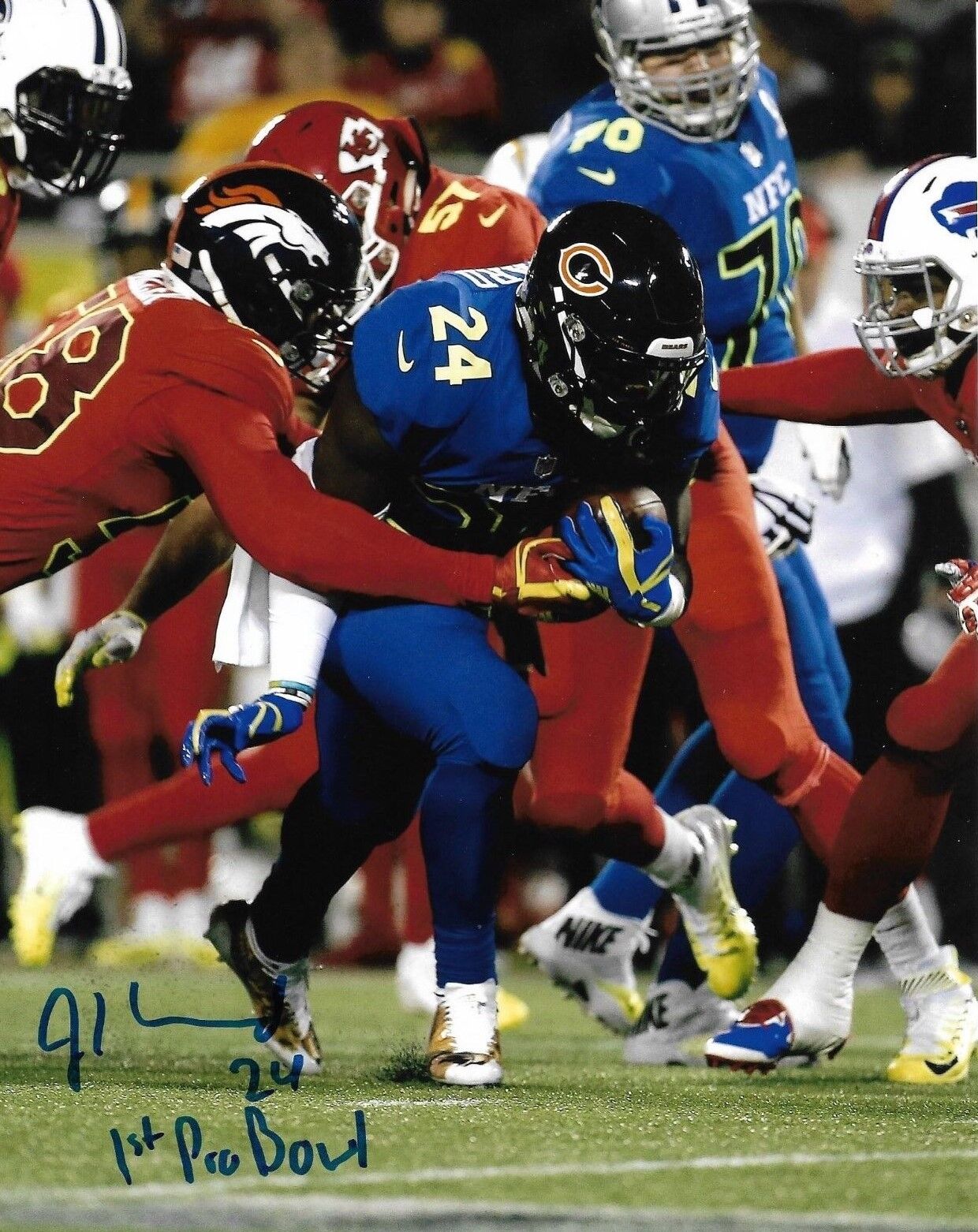 JORDAN HOWARD signed autographed CHICAGO BEARS 8X10 Photo Poster painting PRO BOWL w/COA PROOF