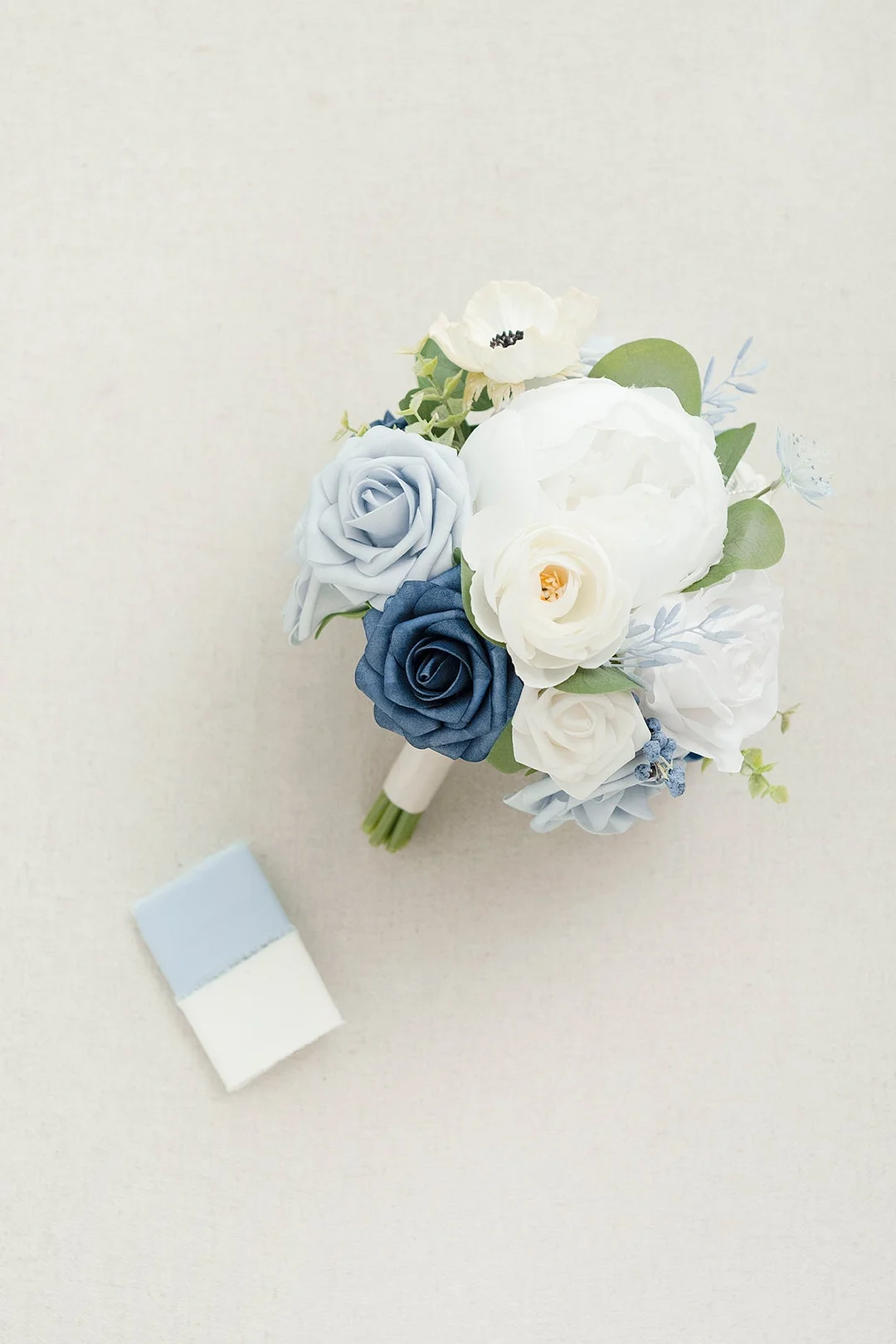 Maid of Honor & Bridesmaid Bouquets in Romantic Dusty Blue