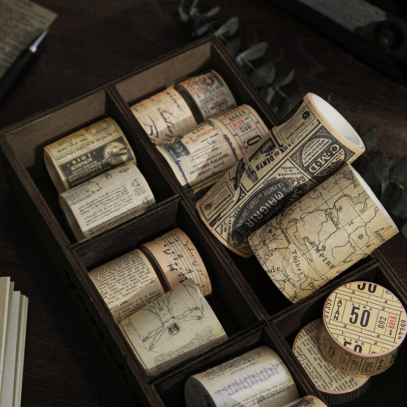 저널세이 300cm 빈티지 아트 멀티 사이즈 와시 테이프 DIY 저널 스크랩북 배경 장식