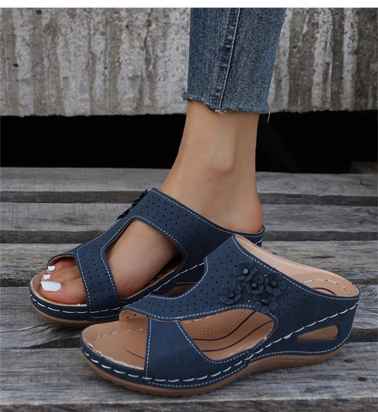 🔥Summer Sale 50% OFF🌈 Premium Slip-On Orthopedic Diabetic Wedge Sandal ...