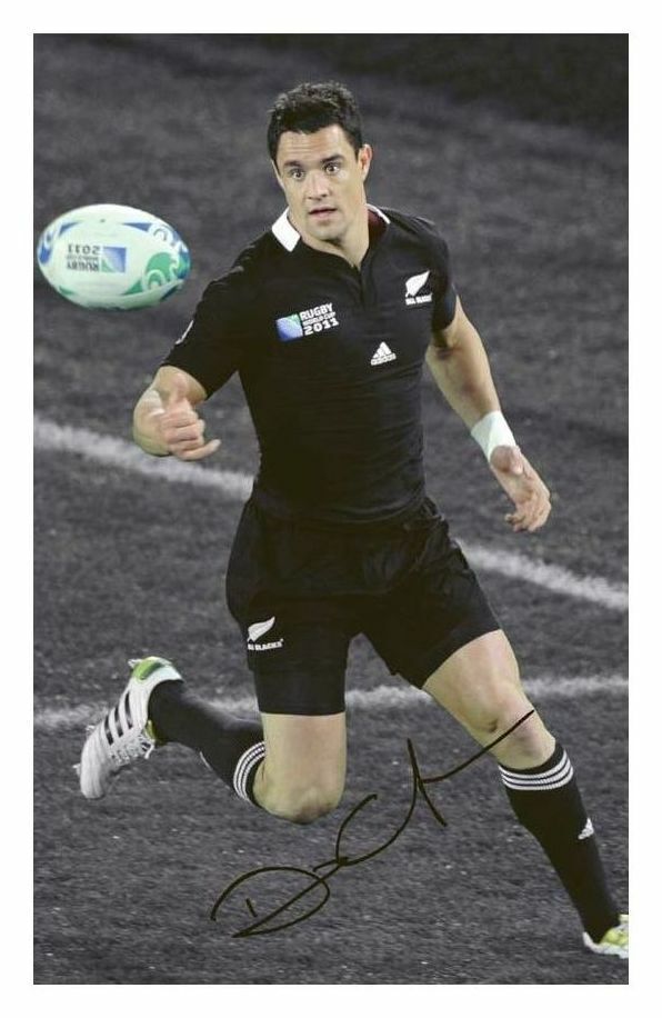 DAN CARTER - NEW ZEALAND ALL BLACKS AUTOGRAPH SIGNED Photo Poster painting POSTER PRINT