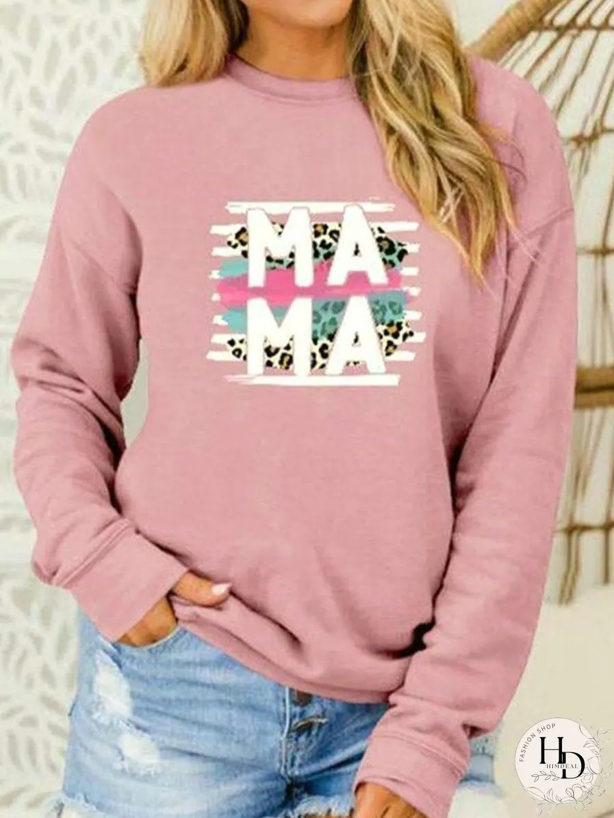 Crewneck Long Sleeve Sweatshirt for Women