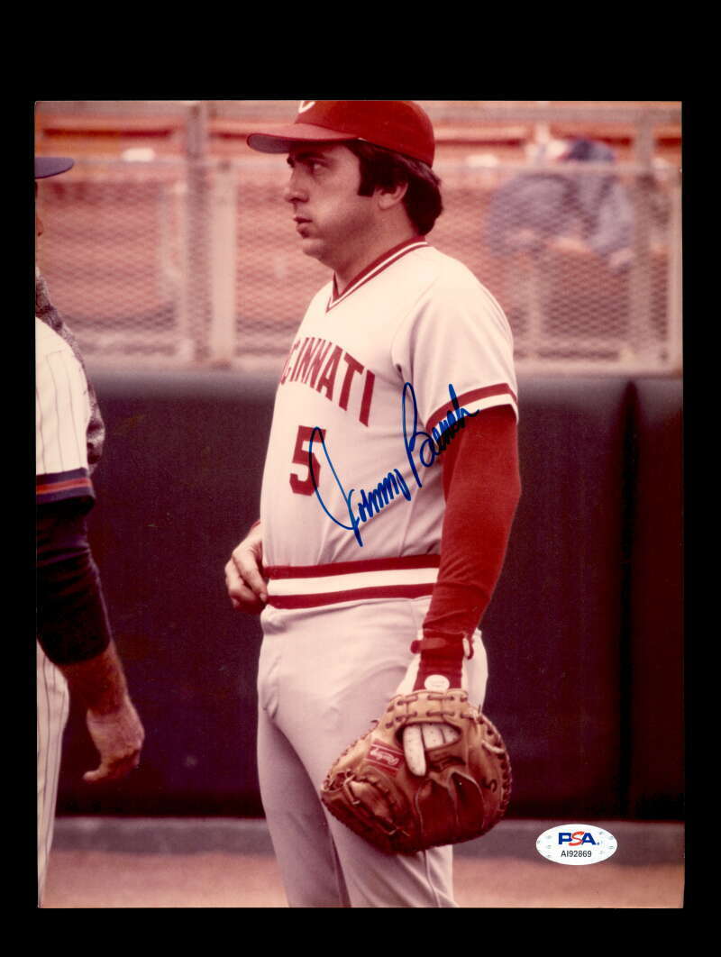 Johnny Bench PSA DNA Coa Signed 8x10 Original Photo Poster painting Autograph