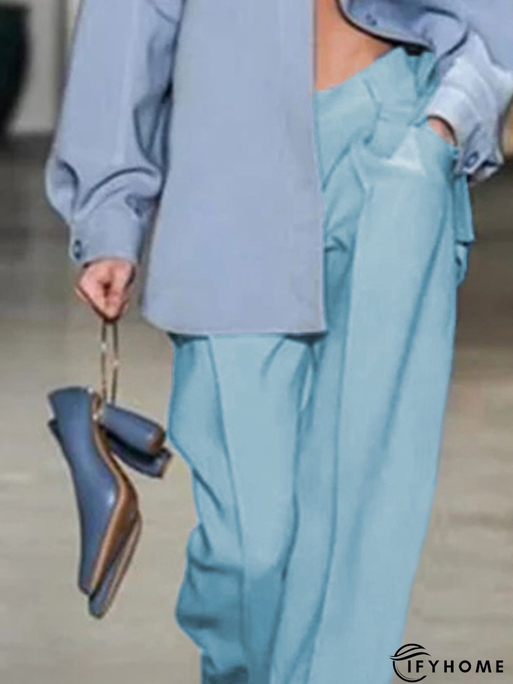 Simple Work Solid Tailored Pants | IFYHOME