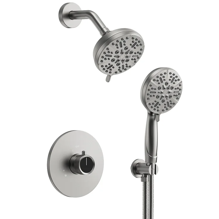 EVERSTEIN 5 Setting 2 In 1 Shower System in Brushed Nickel SFS-1103-NK