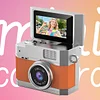 Thumb-sized Flip Screen Mini Camera - Digital Retro CCD High-Definition Portable Small Camera for Students and Campuses