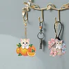 12-teiliger Katzen-DIY-Doppelseiten-Diamant-Schl&uuml;sselring f&uuml;r Erwachsene als Geburtstagsgeschenke