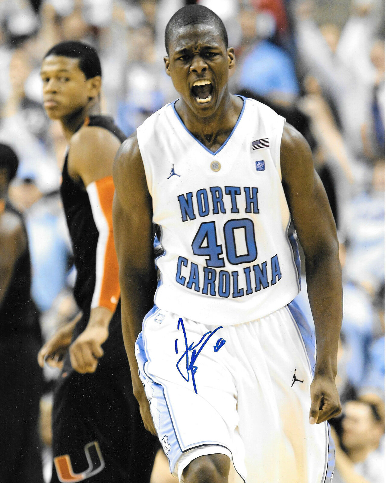 GFA North Carolina Tarheels * HARRISON BARNES * Signed 8x10 Photo Poster painting RW1 COA