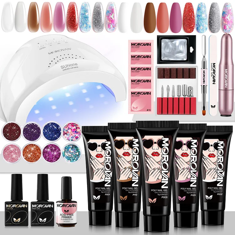 Incredible Encounter - 5 Colors Poly Gel Professional Kit with Everything