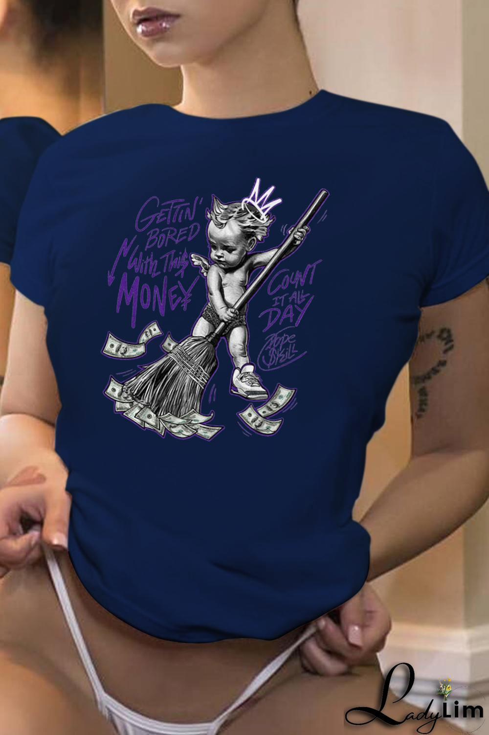 Orange Casual Vintage Print Patchwork O Neck T-Shirts