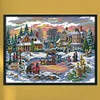 (US Only)Landscape Printed Cross Stitch Kit 55x43cm DIY 14CT Thread Art Needlework