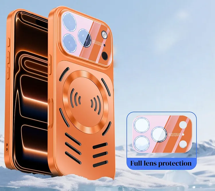 Full-coverage magnetic lens case for iPhone 17 Pro Max 