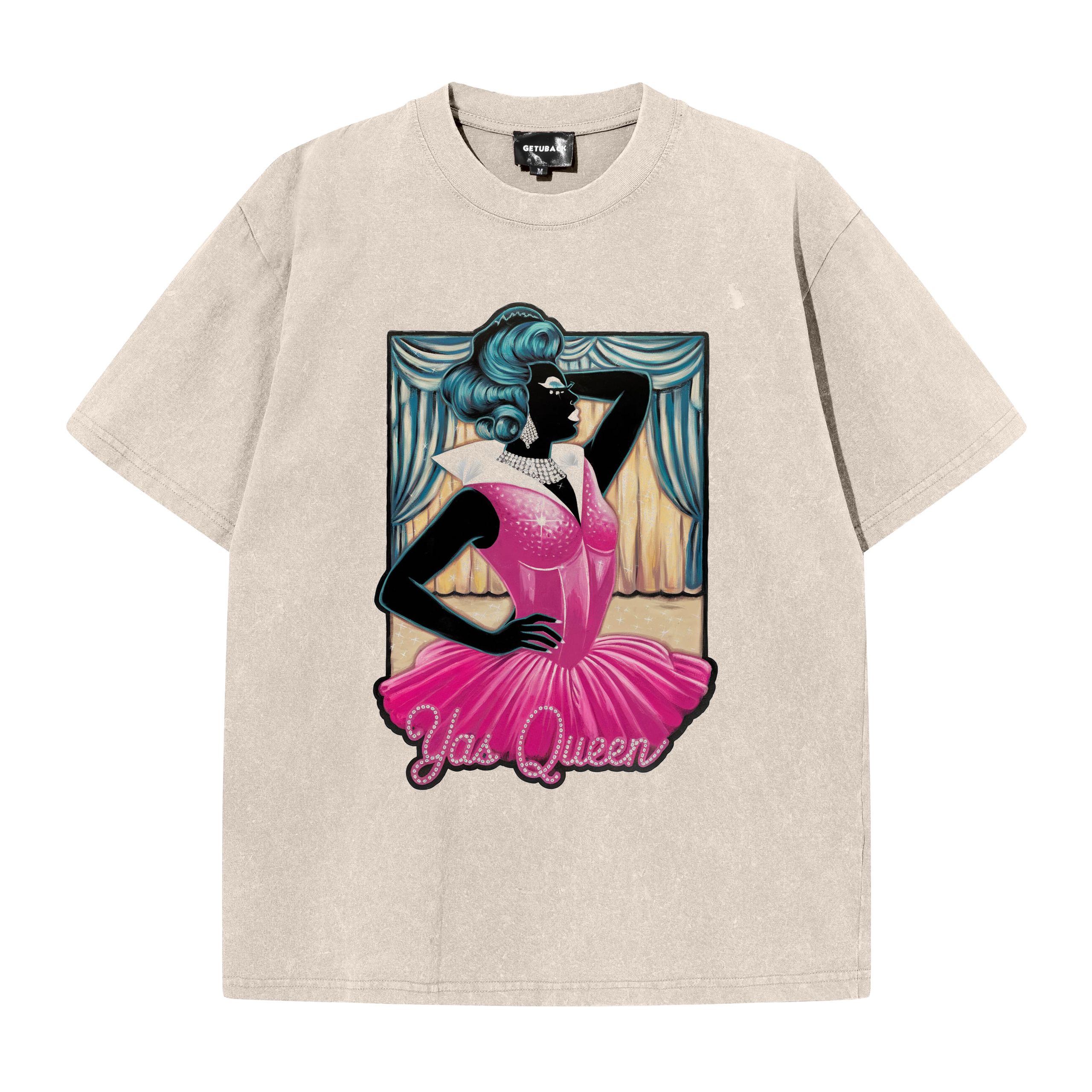 YAS QUEEN Washed Cotton Men's T-shirt
