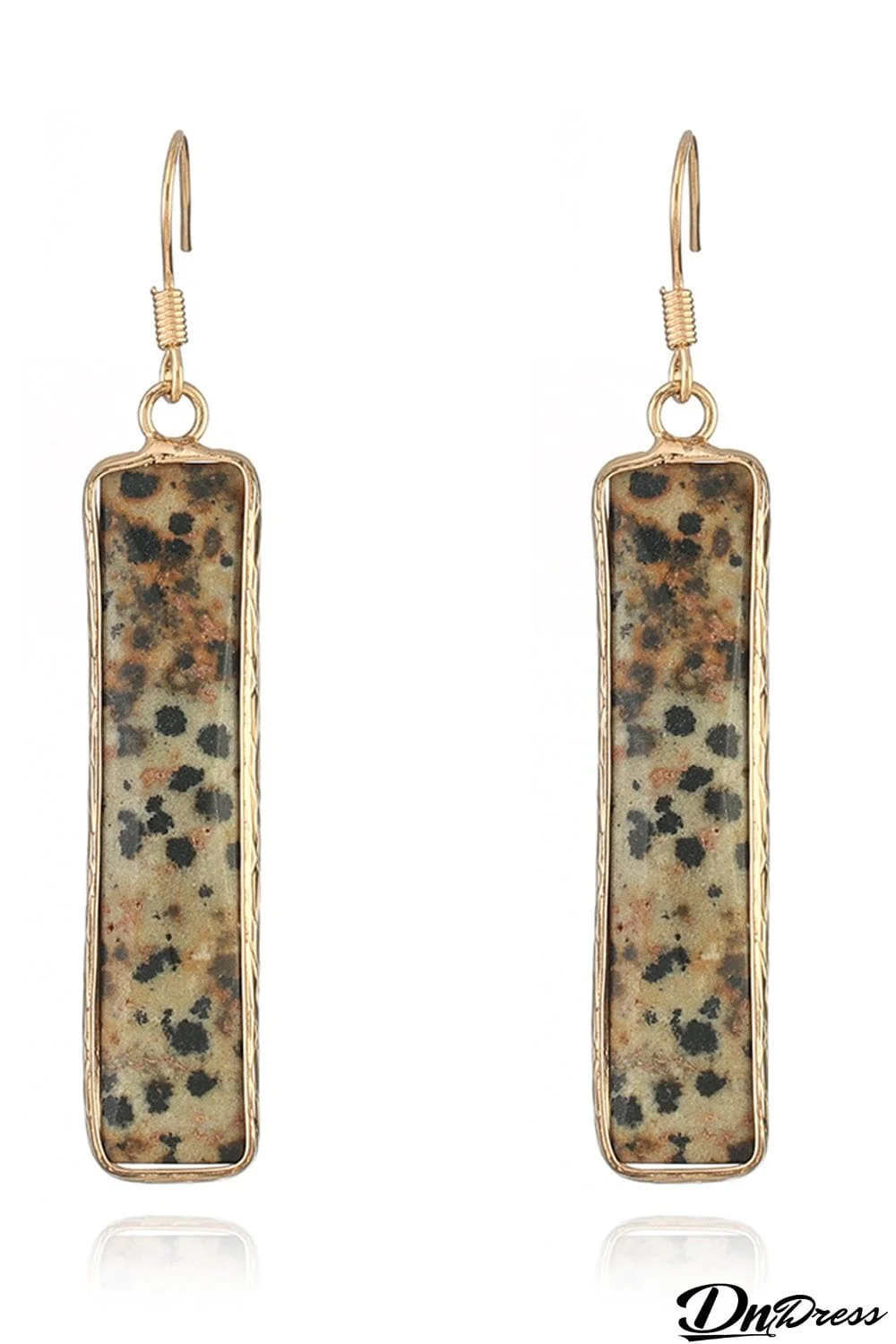 Natural Stone Drop Earrings