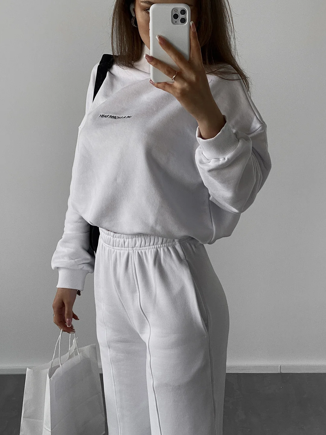 Women's Printed Sweatshirt Suit Two Piece Set