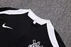 Joyfball 2025/2026 Corinthians Half-Pull Training Suit Black Football Shirt 1:1 Thai Quality