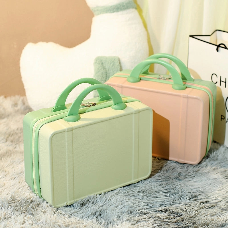 Vintage 14 Inch Cosmetic Case Mini Laptop Case Small Luggage Accompanying Gift Password Suitcase Storage Cosmetic Bag