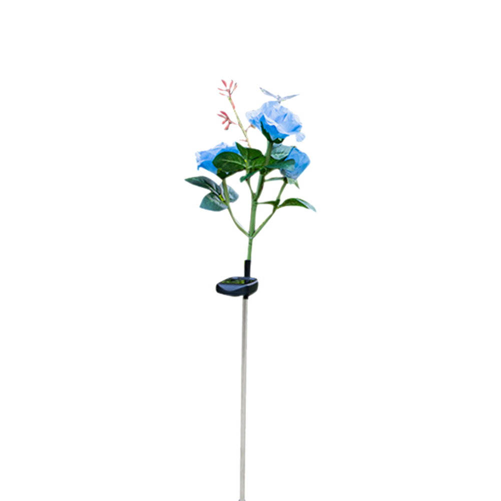 

LED Solar Lamp Luminous Butterfly Rose Flower Lawn Stake Lamps Garden Decor, Red., 501 Original