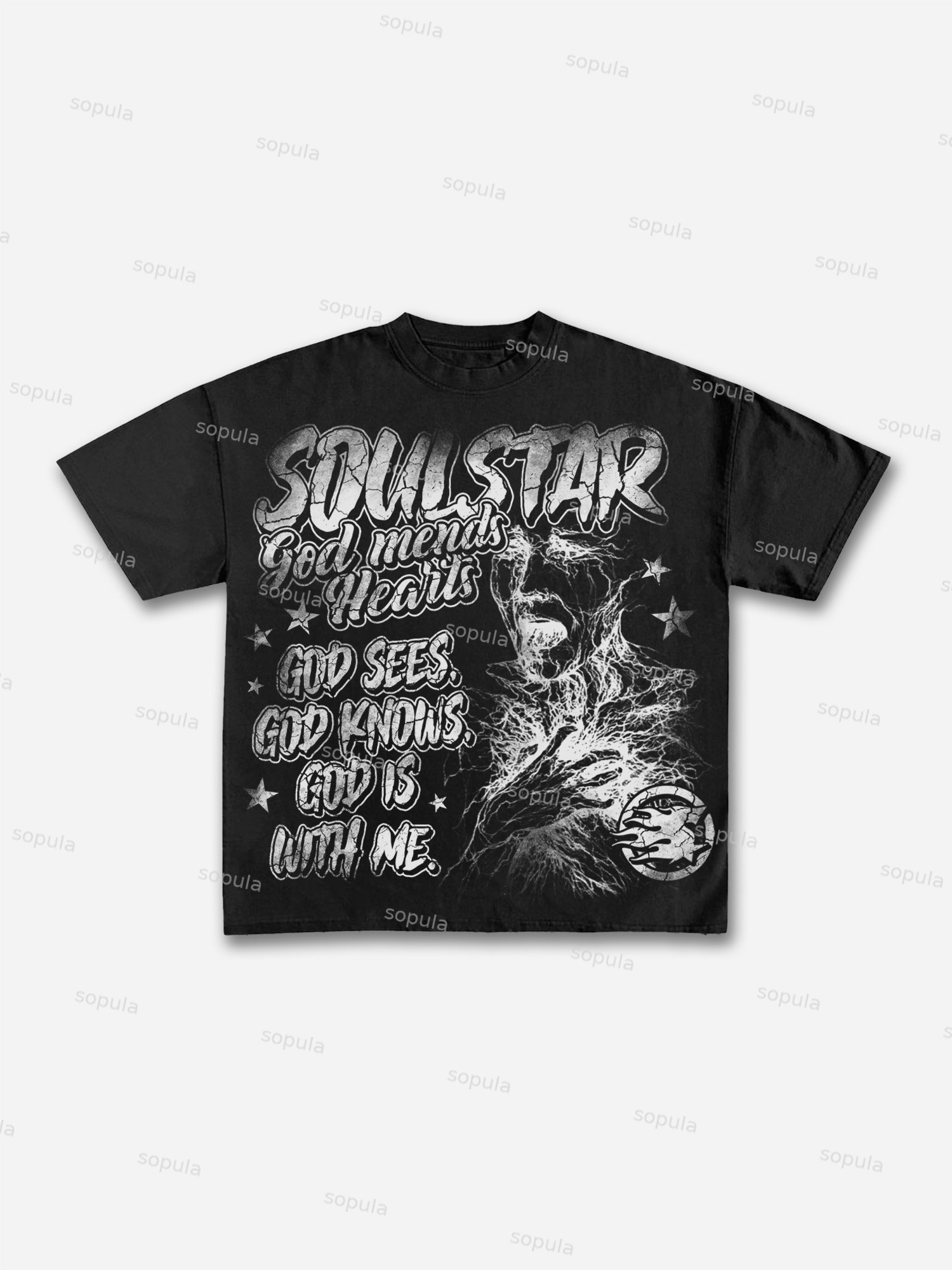 God Heals The Broken Vintage Graphic Cotton T-shirt - Sopula｜Premium Graphic Tees & Graphic Clothing