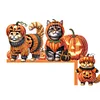 (US Local)Halloween Cat Diamond Art Door Right Angle Sign for Indoor Outdoor Wall