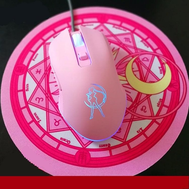 Pink Kawaii Light Sailor Moon USB Mouse SP14107